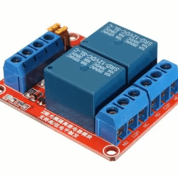 12V 2-Channel Relay Module Board with Optocouplers (High/Low)