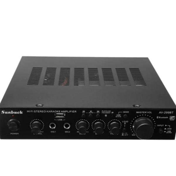 Ενισχυτής Ήχου Sunbuck AV-299BT 2X50W RMS HIFI bluetooth Stereo Power Amplifier Remote Control USB FM Mic Input