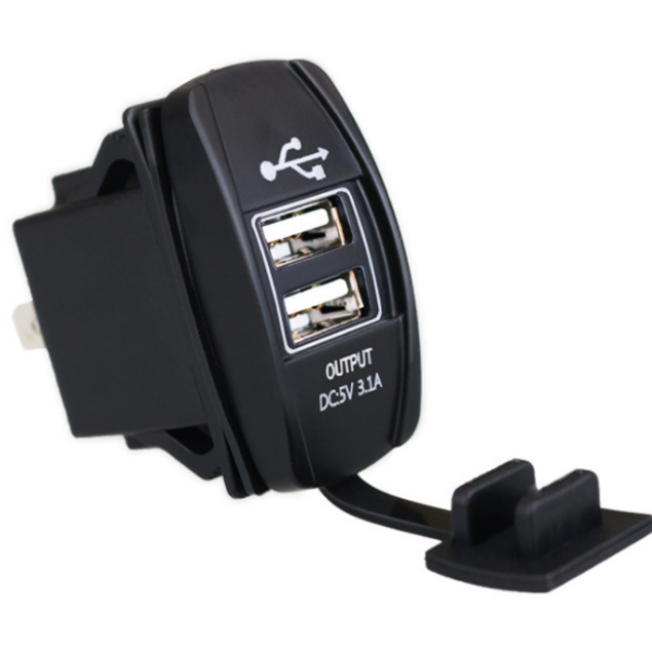A11B UNIVERSAL DUAL USB CAR CHARGER SNAP IN  OEM