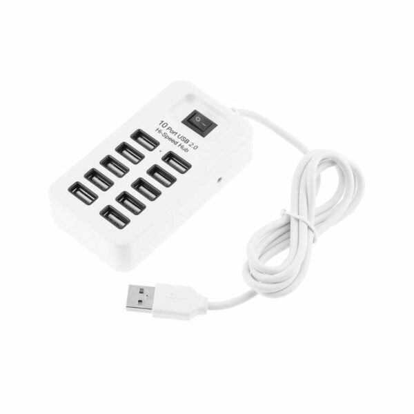 P-1603 10 Ports USB Hub Λευκό