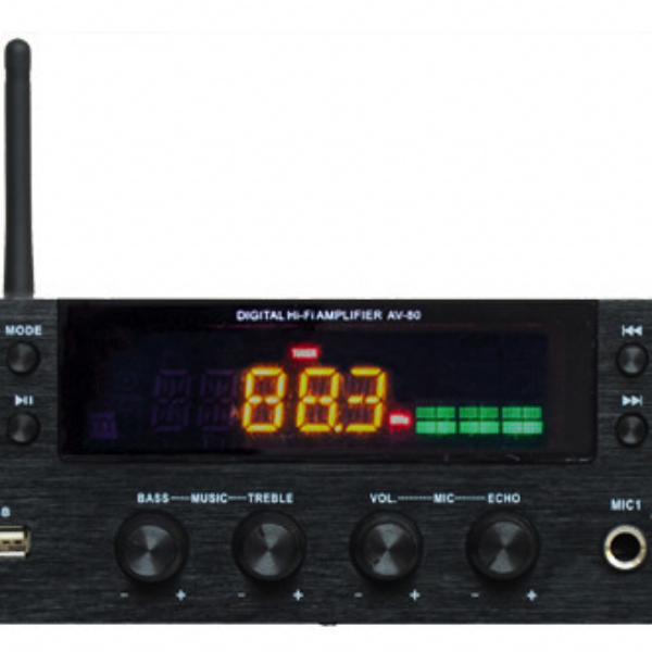 Ενισχυτής Ήχου Sunbuck AV-80  2X50W RMS HIFI bluetooth Stereo Power Amplifier Remote Control USB FM Mic Input
