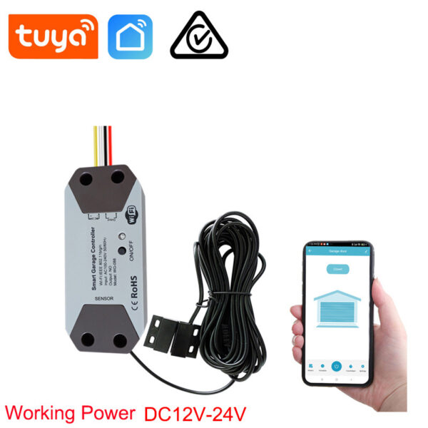 WG-V2 Tuya WiFi  Garage Door Controller Remote Voice Control 12V 24V